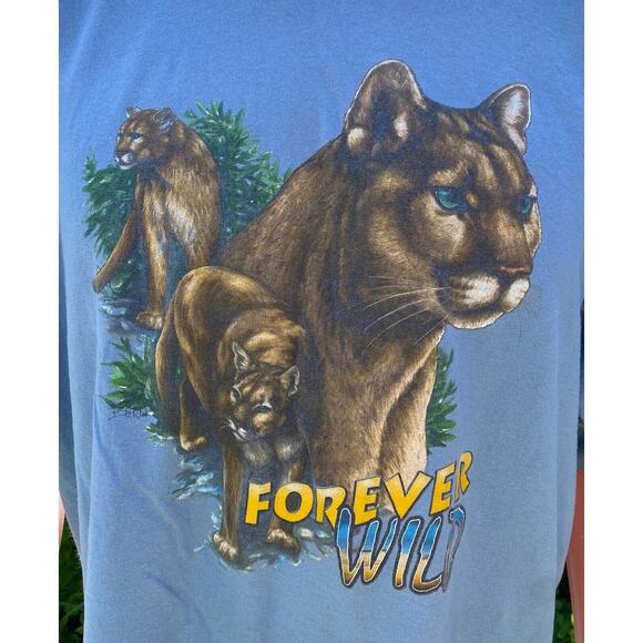 Vintage Aloré Forever Wild Wildlife Big Cat Shirt Size XL - Picture 2 of 10